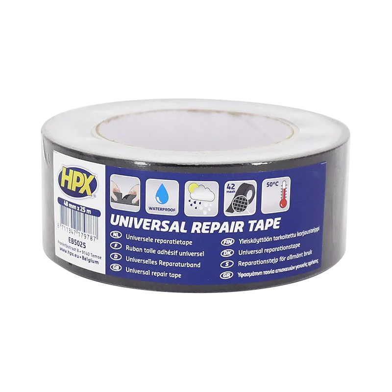 Ruban Adhesif Hpx Toile Universel Type Americain Noir 50 mm X 25M