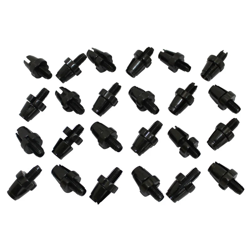 Vis Creuse Tendeur De Câble Vélo M10 Fendue Alu Noir (Sachet De 25 Pieces)