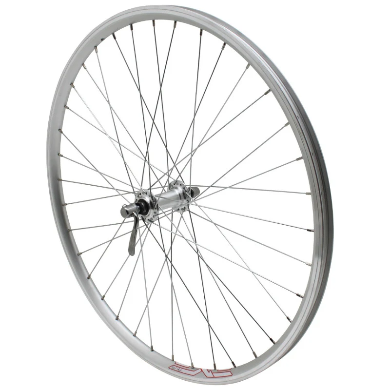 Roue VTT Patin Blocage 26" Er10 Avant Argent Moyeu Alu Jante 19C