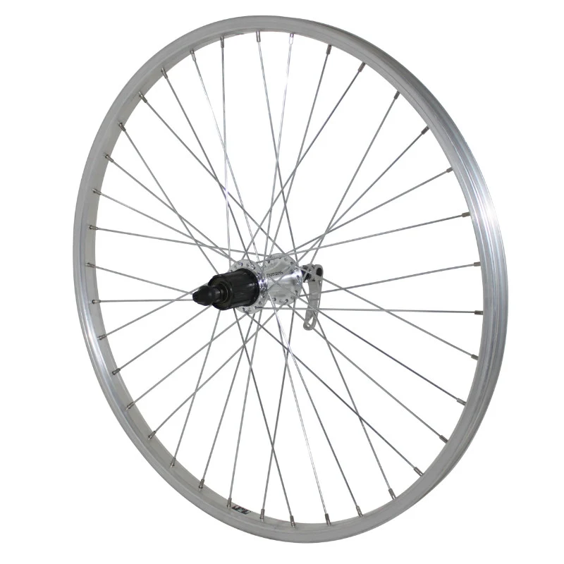 Roue VTT Patin Blocage 24" Alu Arrière Moyeu Shimano Shimano Qc300 10-9-8V Compatible 8-7V 36 Rayons Jante 21C