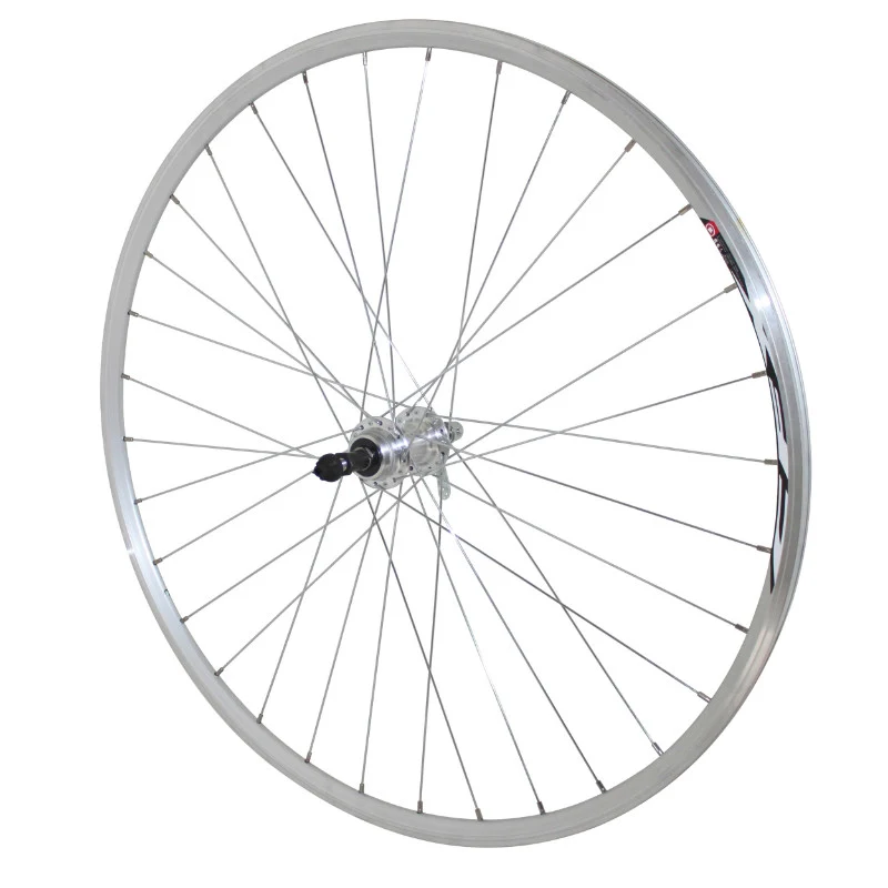 Roue Route Patin Blocage 700 Elan Cfx Argent Arrière Moyeu Alu Roue Libre 7-6-5V 32 Rayons Galva Jante 13C