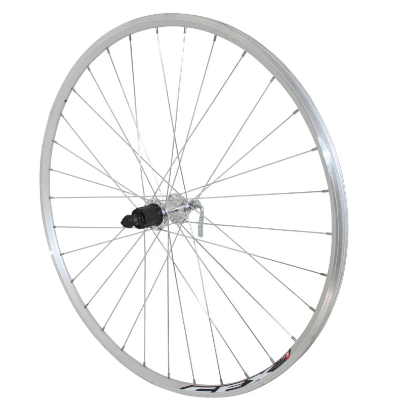 Roue Route Patin Blocage 700 Elan Cfx Argent Arrière Moyeu Alu Cassette Type Shimano 10-9-8V 32 Rayons Galva Jante 13C