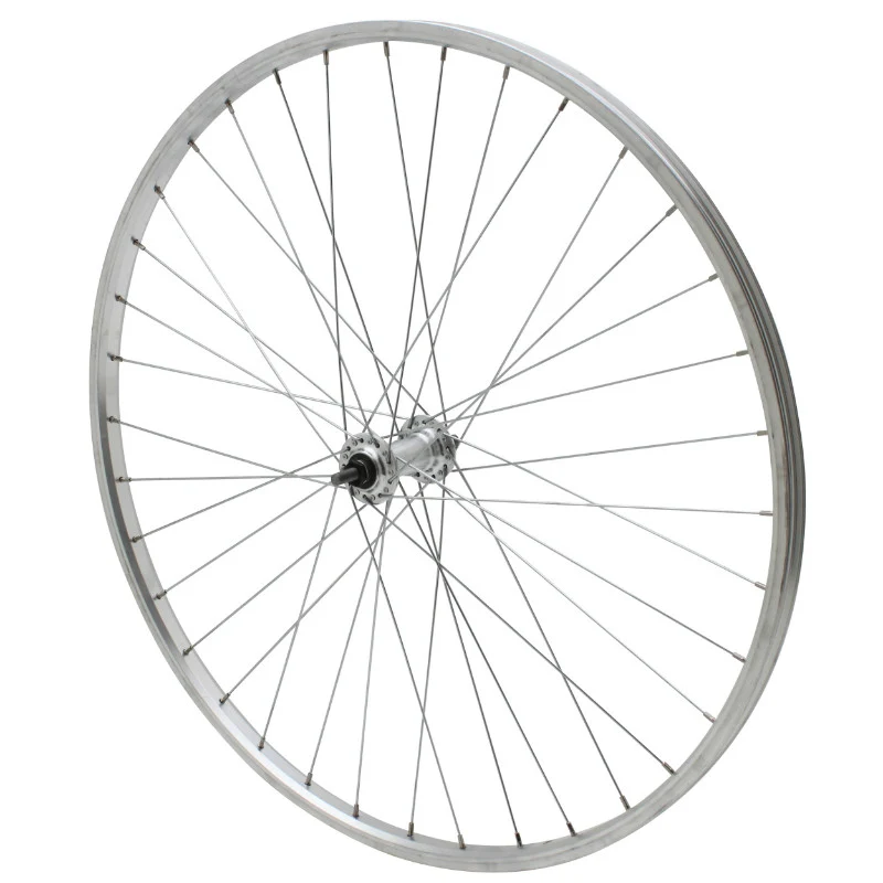 Roue City Patin 650X30A (26X1 3-8) Avant Jante Et Moyeu Alu Axe Plein (35-590) (Vendu Avec Écrou 9X100) Jante 21C