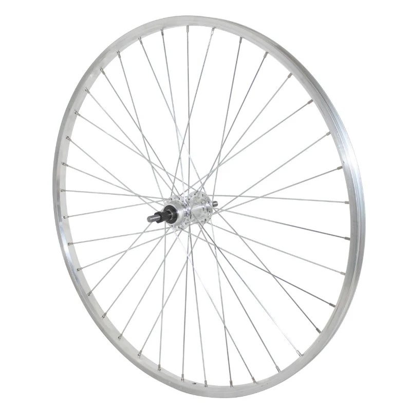 Roue City Patin 650X30A (26X1 3-8) Arrière Jante Et Moyeu Alu Axe Plein Roue Libre 7-6-5V (35-590) (Vendu Avec Écrou 10X100) Jante 21C