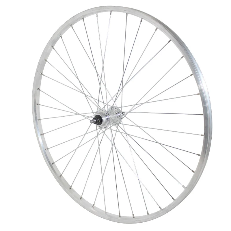Roue City Patin 650X30A (26X1 3-8) Arrière Jante Et Moyeu Alu Axe Plein Roue Libre 1-3V (35-590) (Vendu Avec Écrou 10X100) Jante 21C
