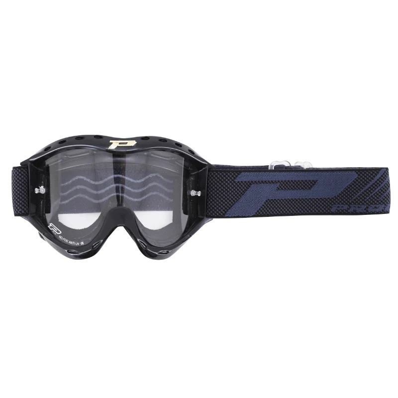 Masque-Lunettes Cross Progrip Enfant 3101 Tr Atzaki Noir Ecran Transparent Anti-Buee-Anti-Uv