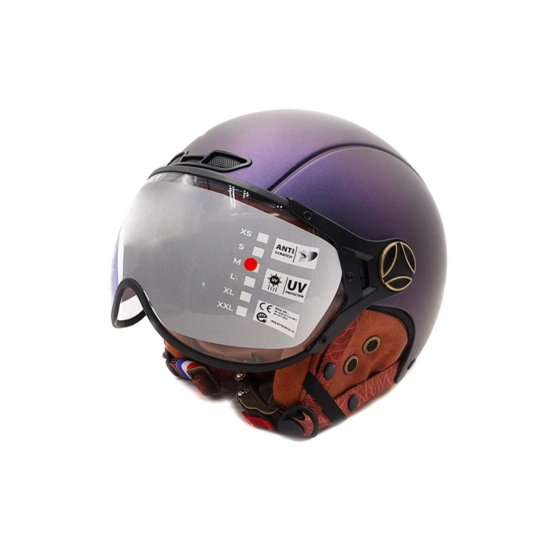 Casque JET bleu mat caméléon (taille XS à XXL)