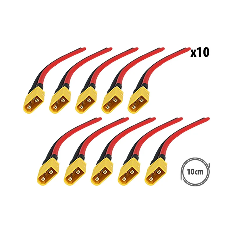 Câble XT30 mâle X10Pcs