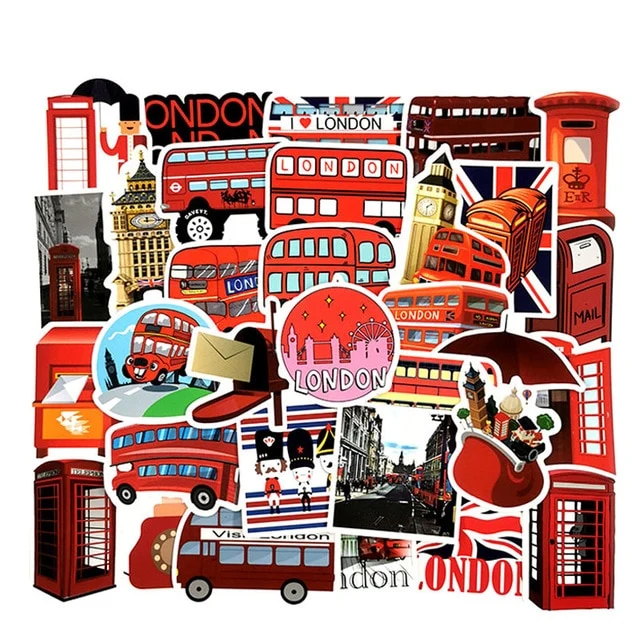 Autocollant Trottinette I Love London (50pcs)