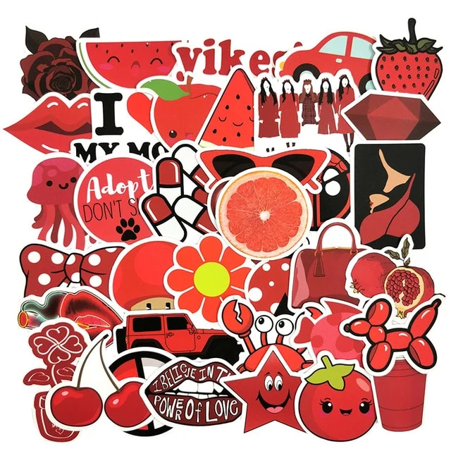 Autocollant Trottinette La Vie en Rouge (50pcs)