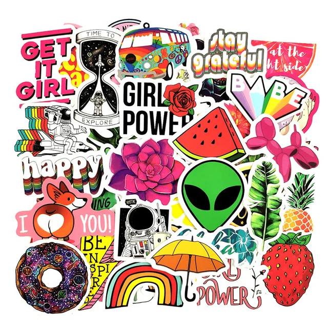 Autocollant Trottinette Girl Power (50pcs)
