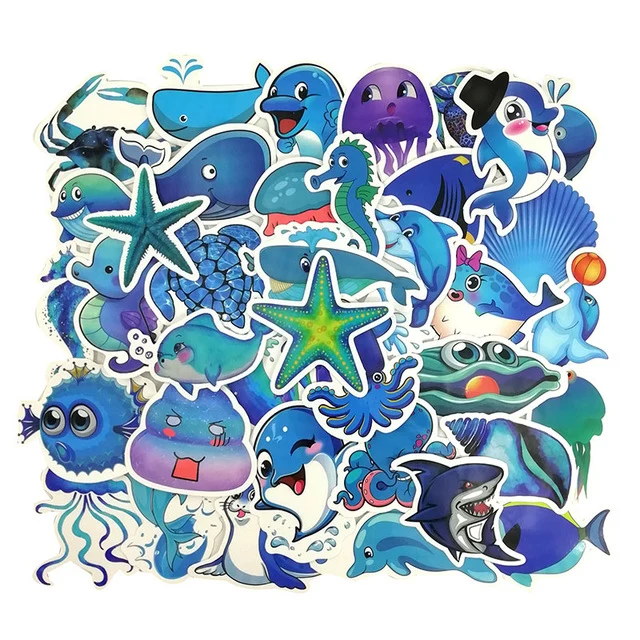 Autocollant Trottinette Ocean Friends (49pcs)