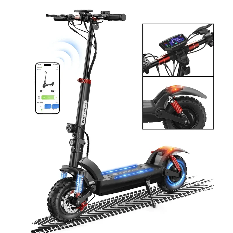isinwheel GT2 Off Road Electric Scooter 1200W 60KM Long-Range