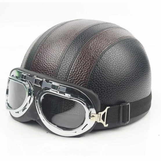Casque Trottinette Casque Vintage EVOMOSA marron