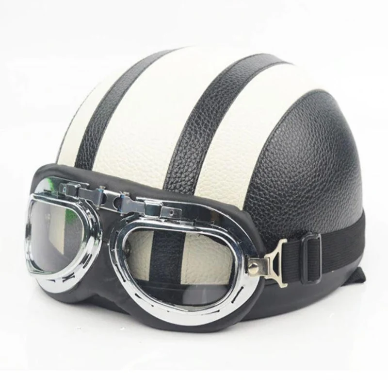Casque Trottinette Casque Vintage EVOMOSA B&W