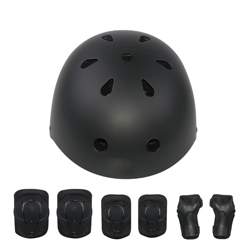Kids Helmet Set Skateboard Knee Pads Wrist Guards