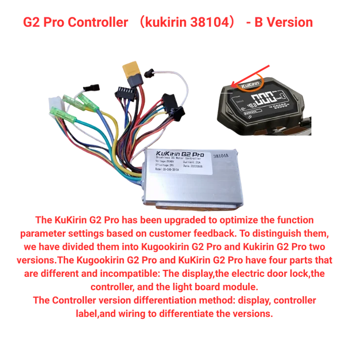 Contrôleur pour G2 Pro (kukirin 38104) - Version B
