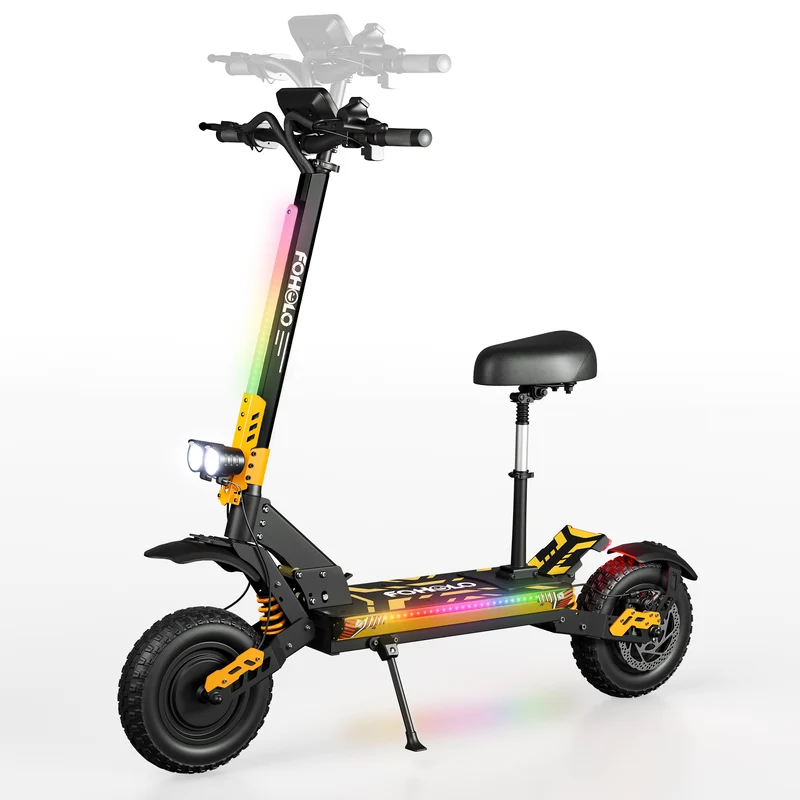 TopRiding FOHOLO F15 - Best Adult Electric Scooter Under 1000 USD | 50MPH Fast • 5600W Dual Motors • All-Terrain