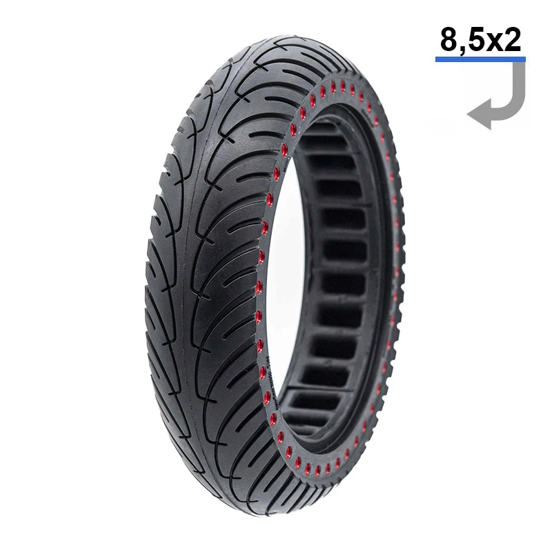 Pneu plein 8.5x2.0 NEW souple point rouge pour xiaomi trottinette