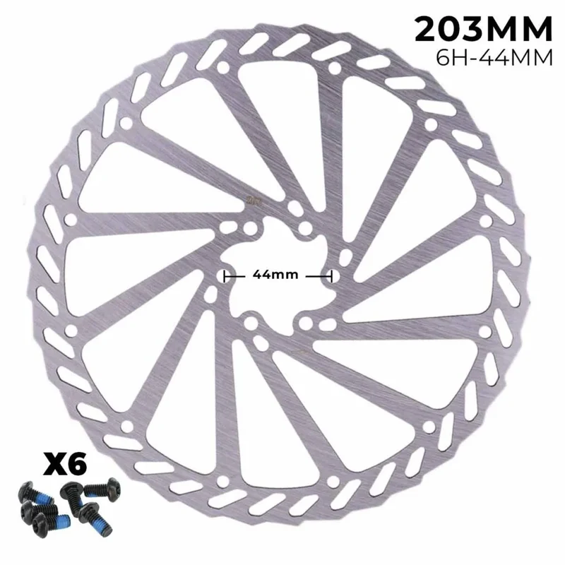 Disque de frein fendu 6 trous 203mm 6H-44mm
