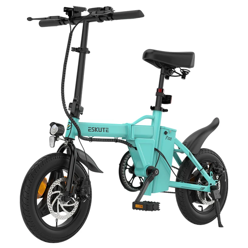 ESKUTE F100 Electric Folding Bike 14" Tires 250W Motor 36V 9Ah Battery