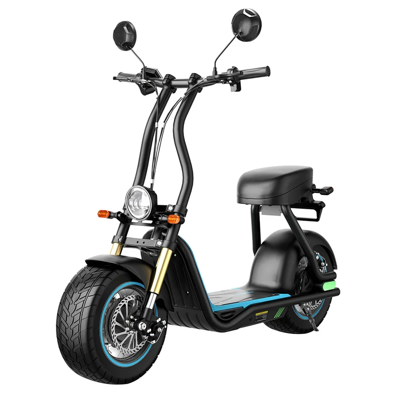 Honey Whale M5 Max Electric Scooter with Seat 14" Tires 1000Ｗ 48V 13Ah Battery