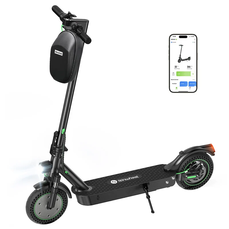 isinwheel S9 Max Electric Scooter with ABE 10" Tires 500W Motor 36V 10.4Ah Battery