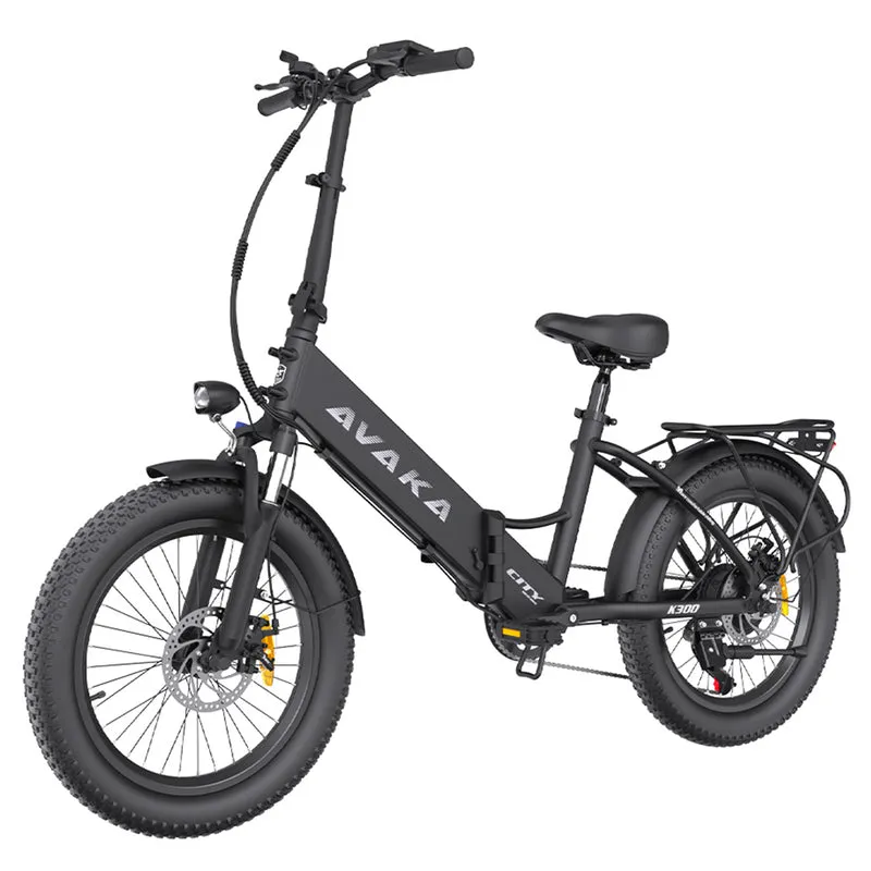AVAKA K300 Electric Bike 20" Fat Tires 350W Motor 36V 16Ah Battery