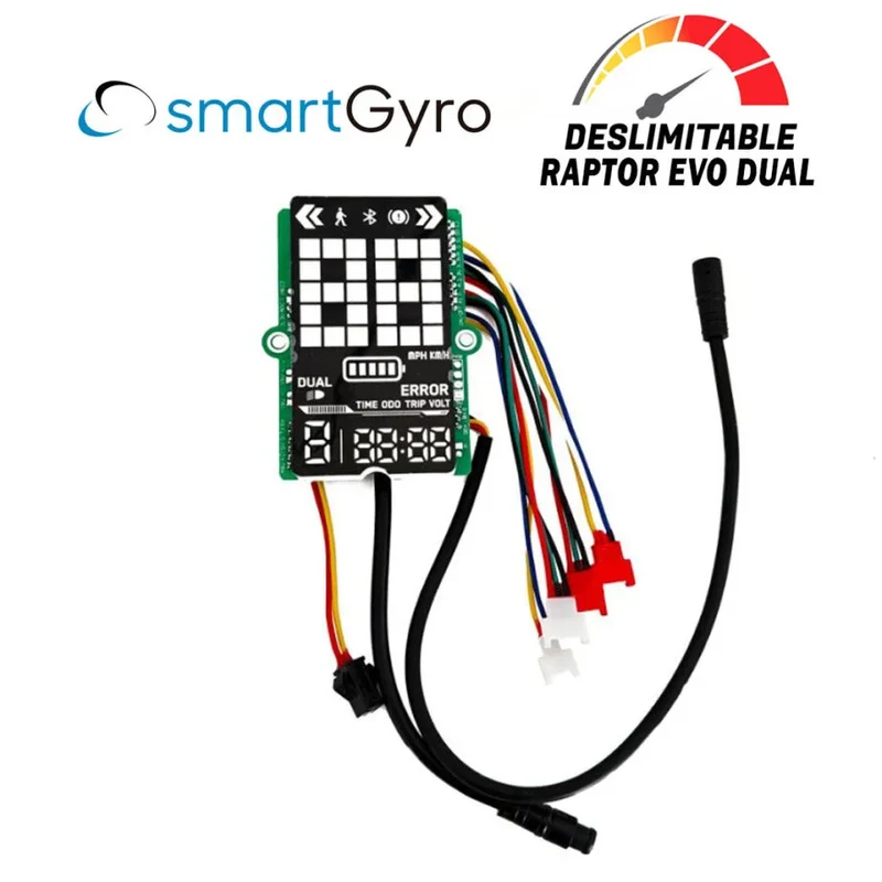 Smartgyro Raptor EVO Double Affichage – (Vitesse illimitée jusqu'à 40 km/h)