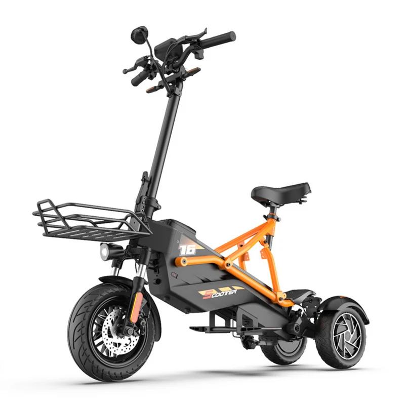 Trottinette électrique 3 roues avec selle 1000W modèle F2
