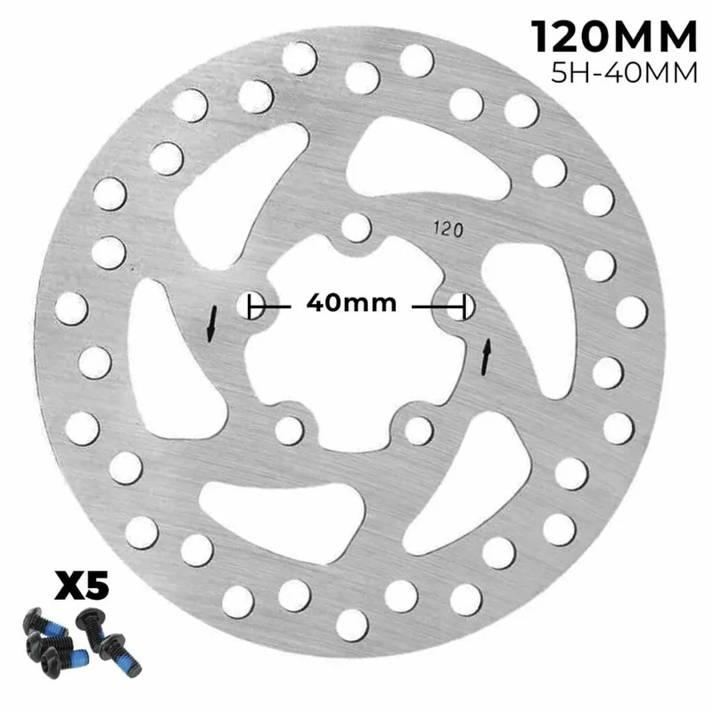 Disque frein 120 mm 5 trous pour trottinette Xiaomi