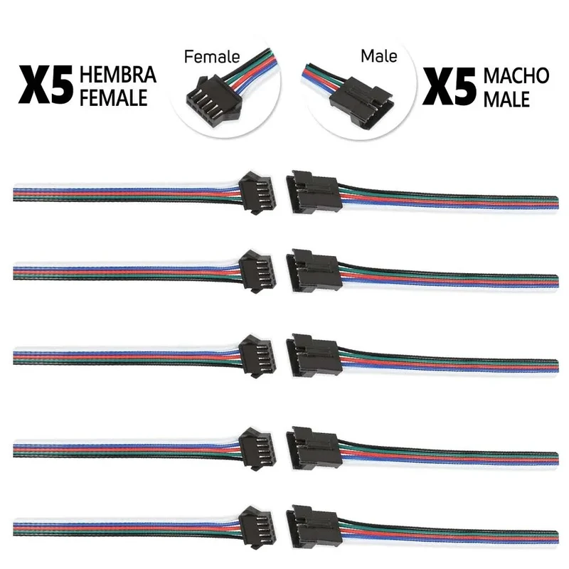 Connecteur SM 5 broches avec câble 22 AWG – 5M/5H