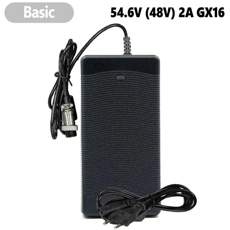 Chargeur 54,6V 2A connecteur GX16 3 broches