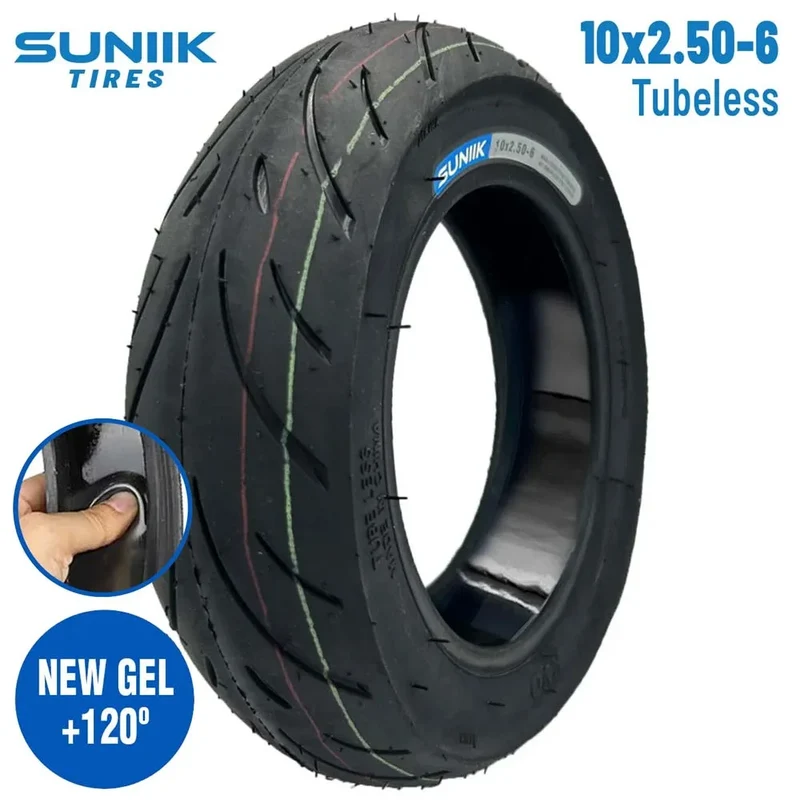 Pneu avec gel anti-crevaison 10×2.5-6 Cityroad Tubeless Suniik