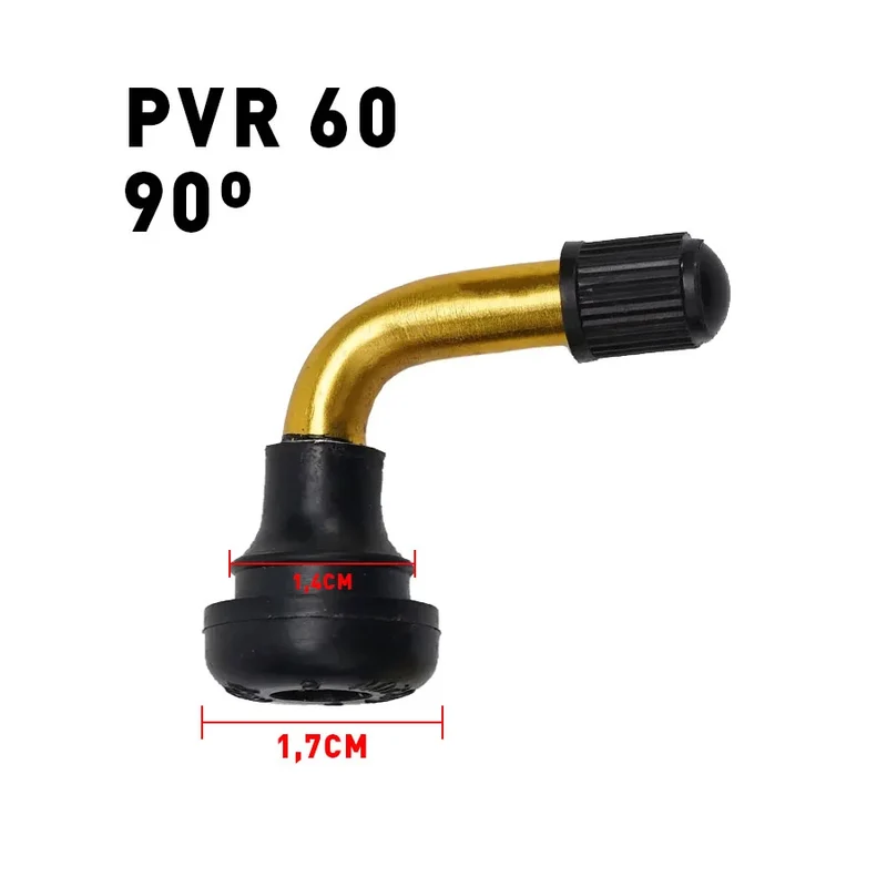Valve incurvée tubeless à 90º PVR60