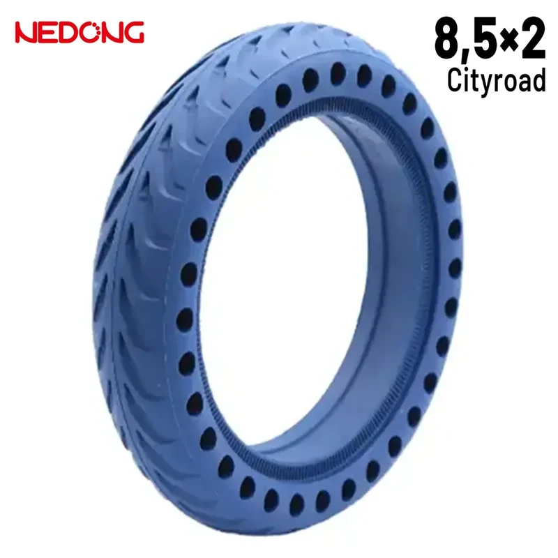 Pneu plein 8 x 2 perforée bleu Nedong