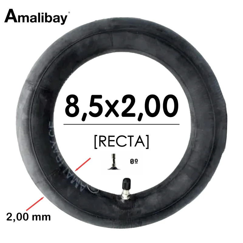Chambre à air 8,5×2 valve droite - Renforcée 120 gr Amalibay