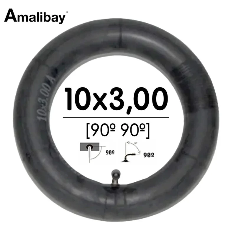 Chambre à air 10×3 – 255×80 valve 90º Amalibay