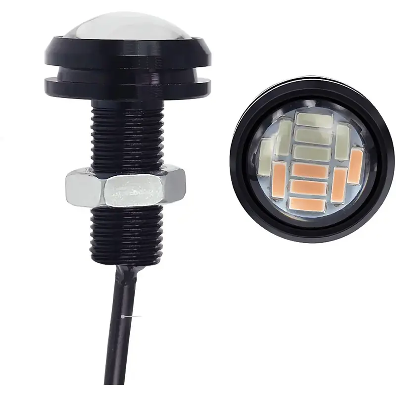 Eagle Eye Led Light (pack de 2 lumières) Rouge-Jaune (12 LED par lumières)