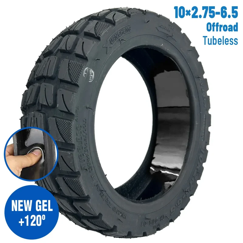 Pneu tubeless tout-terrain 10×2.75-6.5 avec gel anti-crevaison
