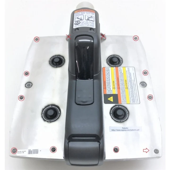 Jeu de 12 vis pour base de couvercle en aluminium Segway
