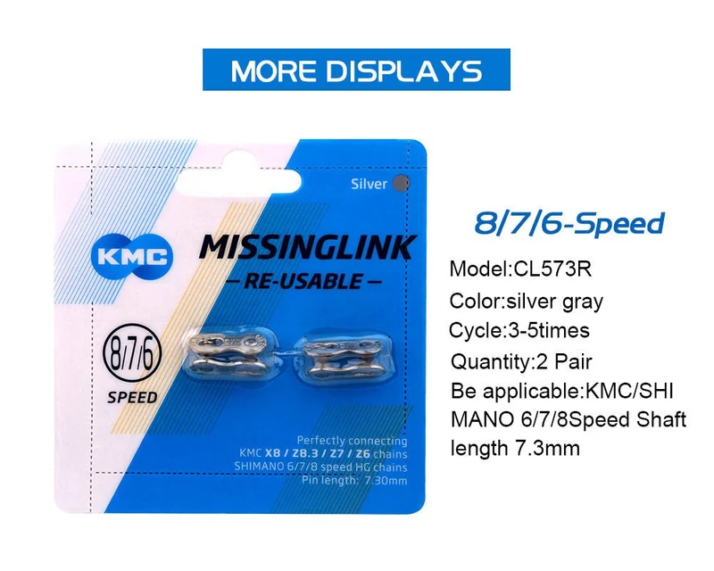 KMC Chain Missing Link Magic Clasp 2 Pairs