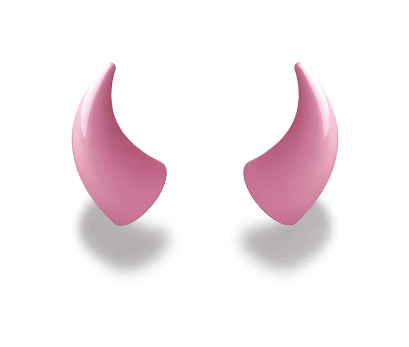 Helmet Flair MagNeatOhz: Large Pink Devil Horns for Helmet