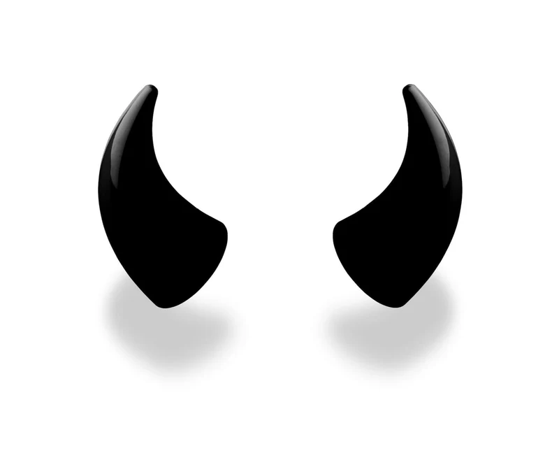 Helmet Flair MagNeatOhz: Large Black Devil Horns for Helmet