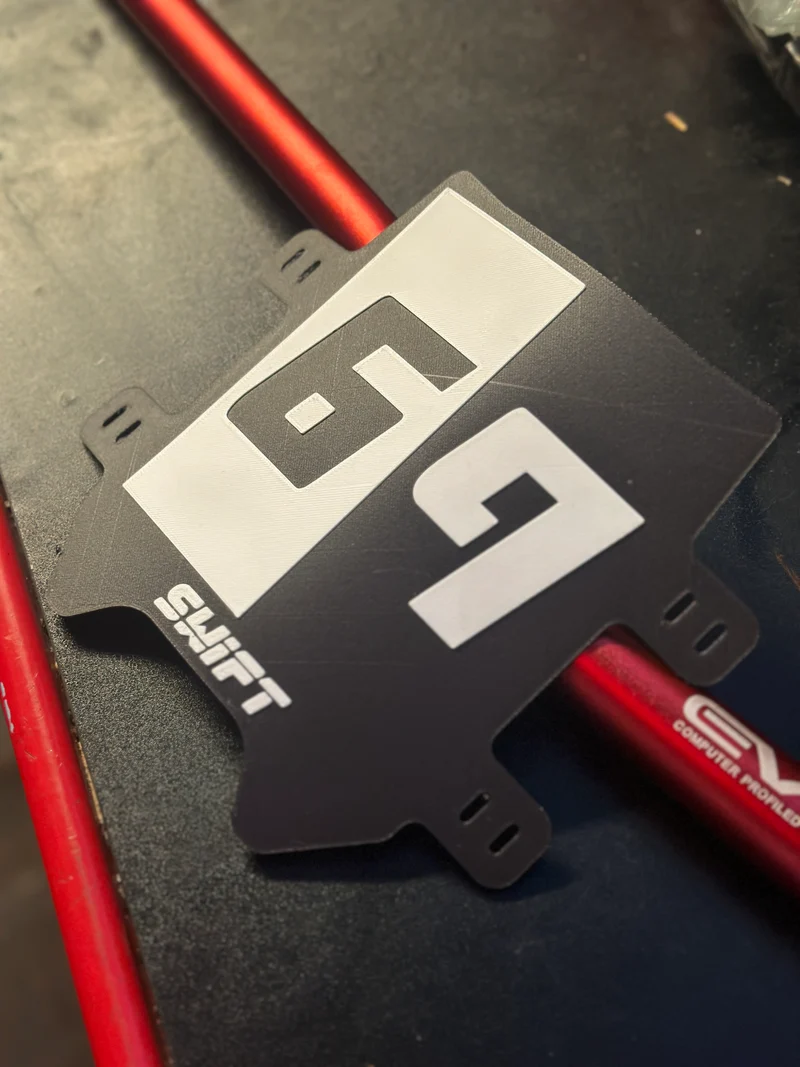 CUSTOM Front Number Plate