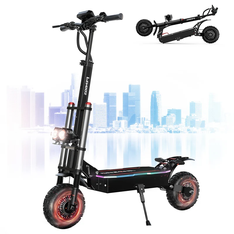 FEFNGQS GT8 Pro Electric Scooter 11" Tires Dual 2800W Motors 67.2V 38Ah Battery