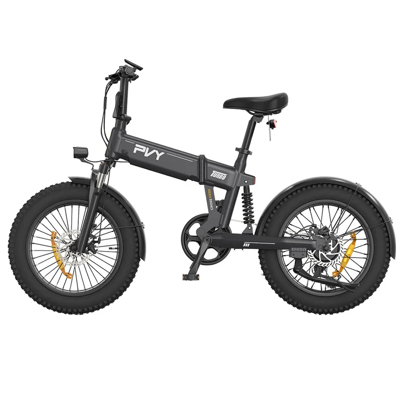 PVY Turbo Electric Bike 20" Fat Tires 250W Motor 48V 13Ah Battery