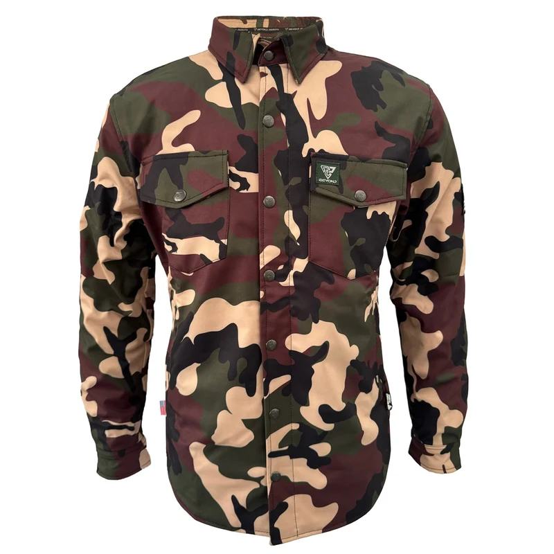 Protective SoftShell Winter Jacket with Pads for Men - Camouflage Knight Hawk