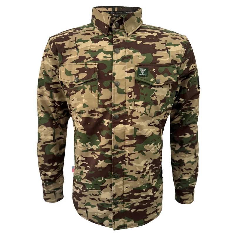 Protective SoftShell Winter Jacket with Pads for Men - Camouflage Delta Four