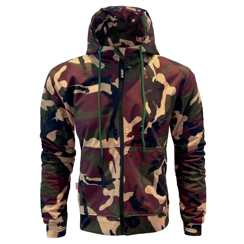 Protective SoftShell Unisex Camouflage Hoodie with Pads - “Knight Hawk”